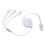 Cabo USB Retrátil 3 em 1 - 10338
