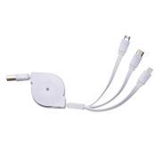 Cabo USB Retrátil 3 em 1 - 10338