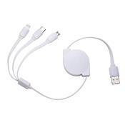 Cabo USB Retrátil 3 em 1 - 10338