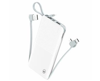 Power Bank Slim Com Cabo Removível 12800MAH