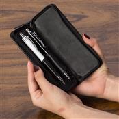 Estojo Couro para 2 Canetas