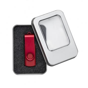 Estojo de Metal com Visor para pen drive