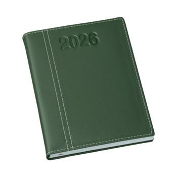 Agenda Diária 2026 Lisa Verde com Costura - 109L