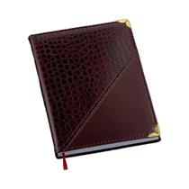 Agenda Diária 2026 Croco Diagonal Vinho - 112L