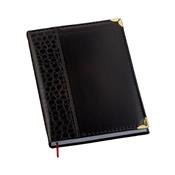 Agenda Diária 2026 Croco Reta Preta - 120L