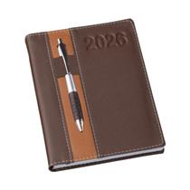 Agenda Diária 2026 Vertical Marrom - 135L