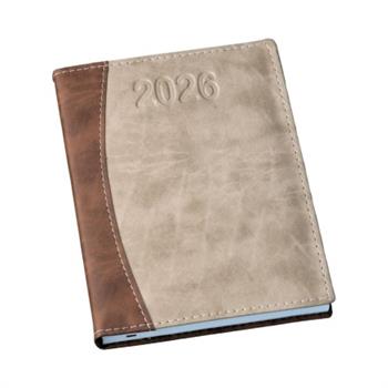 Agenda Diária 2026 Estampada Marrom - 170L