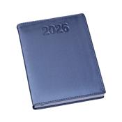 Agenda Diária 2026 Metalizada Lisa Azul - 180L