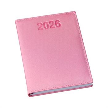 Agenda Diária 2026 Metalizada Lisa Rosa - 183L