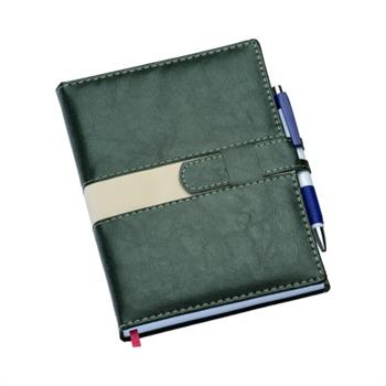 Agenda Executiva Verde c/ Fecho e Sup. p/ Caneta - 200L