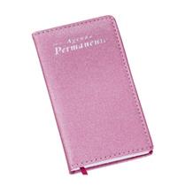 Agenda de Bolso Permanente Metalizada Lisa Rosa - 253L