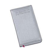 Agenda de Bolso Permanente Metalizada Lisa Prata - 256L