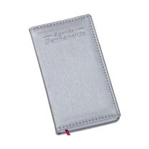 Agenda de Bolso Permanente Metalizada Lisa Prata - 256L