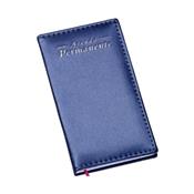 Agenda de Bolso Permanente Metalizada Lisa Azul - 258L