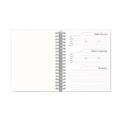 Agenda Diaria 2026 Wire-o Metalizada Lisa Grafite - 280L