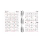 Agenda Diária 2026 Wire-o Metalizada Grafite com Prata - 410L