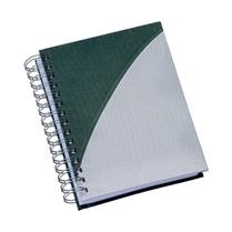 Agenda Wire-o Metalizada Verde com Prata - 412L