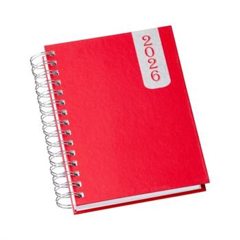 Agenda Diária 2026 Wire-o Capa Prime Vermelha - 503L