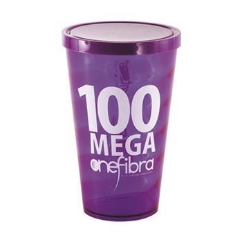 Copo 550 ml Espiral com Tampa Fechada (Coqueteleira)