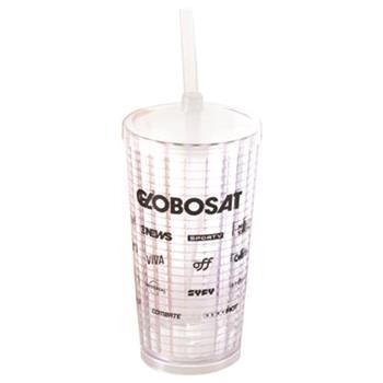 Copo Pixel 400 ml Com Tampa e Canudo
