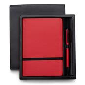 Kit Executivo com Caderneta tipo Moleskine e Caneta em Estojo de Papelão