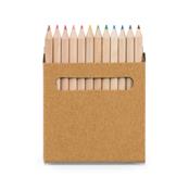 Caixa de Cartão com 12 Mini Lápis de Cor