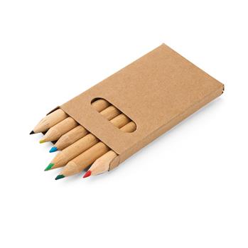 Caixas Cartão com 6 Mini Lápis de Cor
