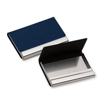 Porta Cartão em Couro Sintético Texturizado com Detalhes em Metal