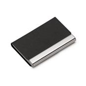 Porta Cartão em Couro Sintético Texturizado com Detalhes em Metal