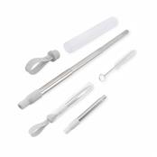 Canudo Inox Retrátil com Escova e Estojo - 14341