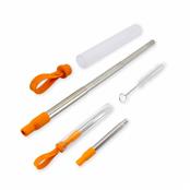 Canudo Inox Retrátil com Escova e Estojo - 14341