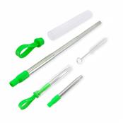 Canudo Inox Retrátil com Escova e Estojo - 14341