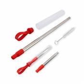 Canudo Inox Retrátil com Escova e Estojo - 14341