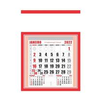 Folhinha Comercial Grande Vermelha com Furo - 50LG