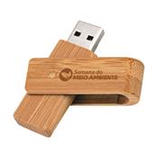 Pen Drive Ecológico Giratório de Bambu - PDEGB-4GB