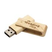 Pen Drive Ecológico Giratório de Bambu - PDEGB-4GB