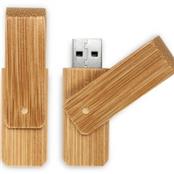 Pen Drive Ecológico Giratório de Bambu - PDEGB-4GB