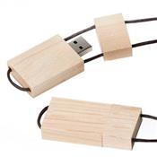 Pen Drive Ecológico Quadrado com Cordão - PDECC-4GB