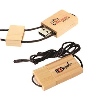 Pen Drive Ecológico Quadrado com Cordão - PDECC-8GB