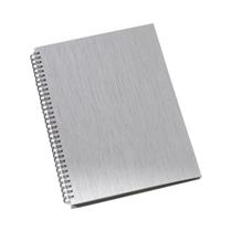 Caderno de Negócios Pequeno Capa Metalizada Prata - 272L