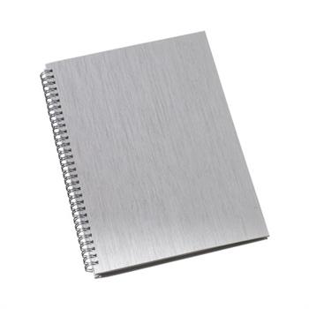 Caderno de Negócios Pequeno Capa Metalizada Prata - 272L