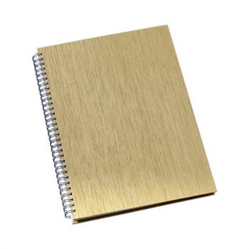 Caderno de Negócios Pequeno Capa Metalizada Ouro - 275L