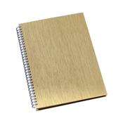 Caderno de Negócios Grande Capa Metalizada Ouro - 306L