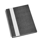 Caderno de Negócios Grande Capa Grafite com Faixa Prata - 309L
