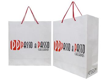 Sacola Kraft Branco Com Alça Em Nylon - (INFORME MEDIDAS DA SACOLA NO CAMPO OBSERVAÇÃO) SKBAN