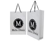 Sacola Kraft Branco Com Alça Em Nylon - (INFORME MEDIDAS DA SACOLA NO CAMPO OBSERVAÇÃO) SKBAN