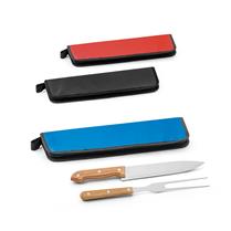 Kit Churrasco com Duas Peças e Cabo de Madeira - 94138