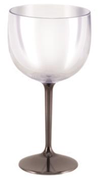 Taça Fun com Pé Metalizado Prata