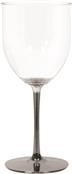 Taça de Vinho com Pé Metalizado Prata
