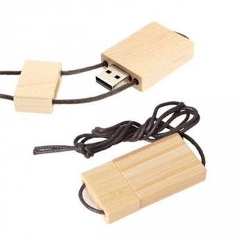 Pen Drive Ecológico Quadrado com Cordão - PDECC - 64GB